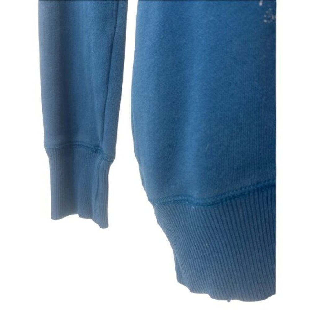 Vintage Free People Blue Printed Lion & The Coat Of Arms Sweater Tunic - Picture 4 of 9